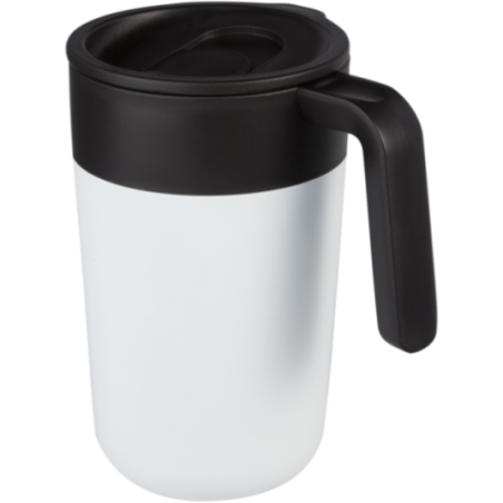 Mug personnalisé en inox et PP recyclé Nordia 400 ml 