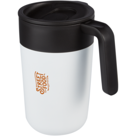 Mug personnalisé en inox et PP recyclé Nordia 400 ml 