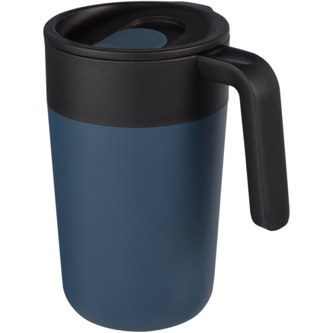Mug personnalisé en inox et PP recyclé Nordia 400 ml 