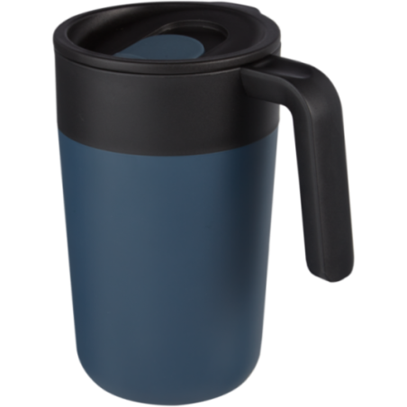 Mug personnalisé en inox et PP recyclé Nordia 400 ml 
