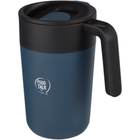 Mug personnalisé en inox et PP recyclé Nordia 400 ml 