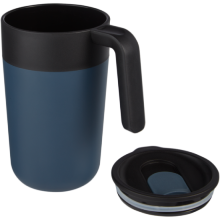 Mug personnalisé en inox et PP recyclé Nordia 400 ml 