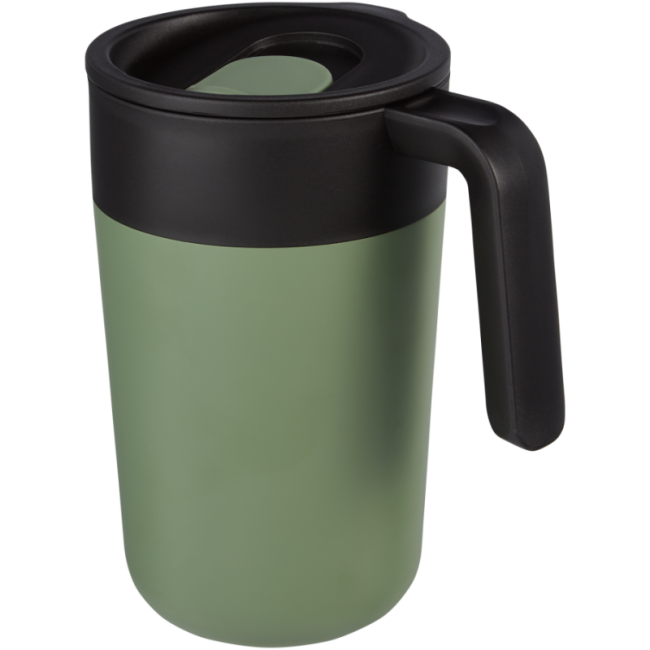 Mug personnalisé en inox et PP recyclé Nordia 400 ml 