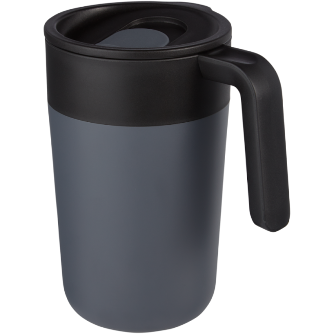 Mug personnalisé en inox et PP recyclé Nordia 400 ml 