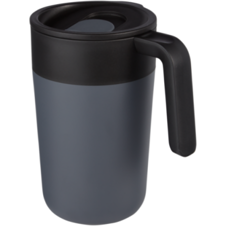 Mug personnalisé en inox et PP recyclé Nordia 400 ml 