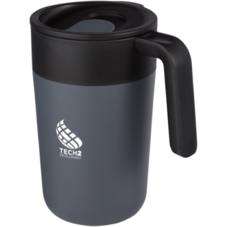 Mug personnalisé en inox et PP recyclé Nordia 400 ml 