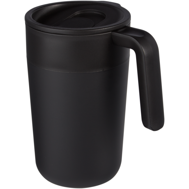 Mug personnalisé en inox et PP recyclé Nordia 400 ml 