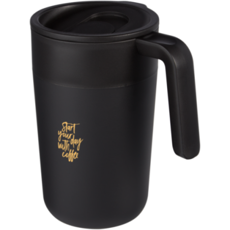 Mug personnalisé en inox et PP recyclé Nordia 400 ml 