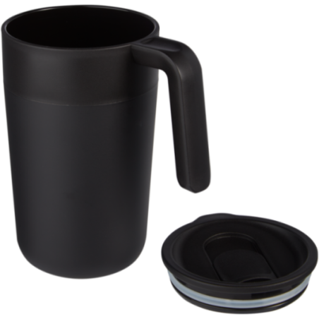 Mug personnalisé en inox et PP recyclé Nordia 400 ml 