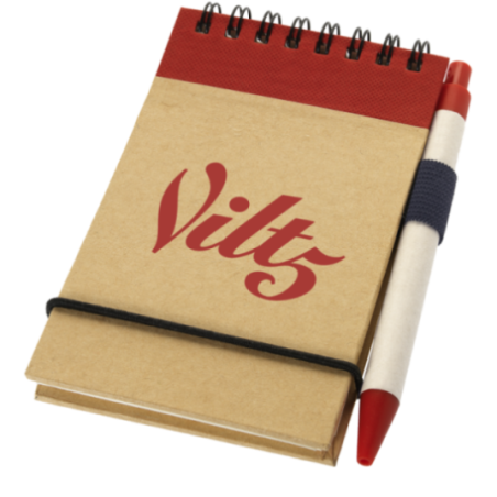 Bloc-notes à spirales A7 avec stylo Zuse 