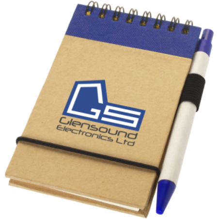 Bloc-notes à spirales A7 avec stylo Zuse 