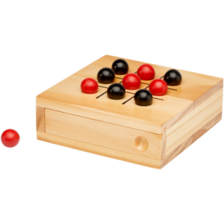 Jeu de morpion personnalisé en bois Strobus 