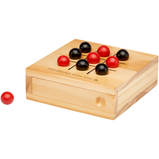 Jeu de morpion personnalisé en bois Strobus 