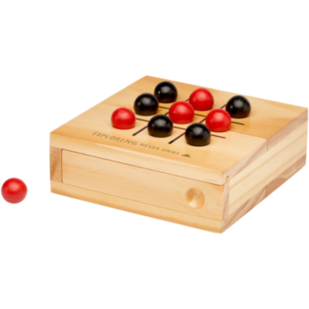 Jeu de morpion personnalisé en bois Strobus 