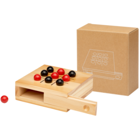 Jeu de morpion personnalisé en bois Strobus 