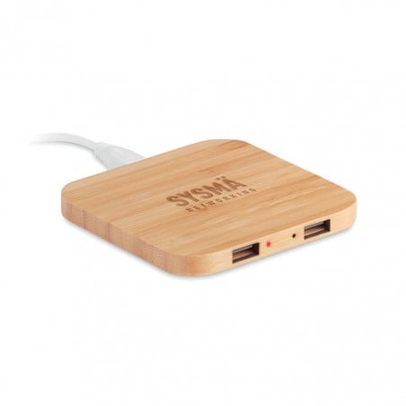 Chargeur induction bambou publicitaire CUADRO 