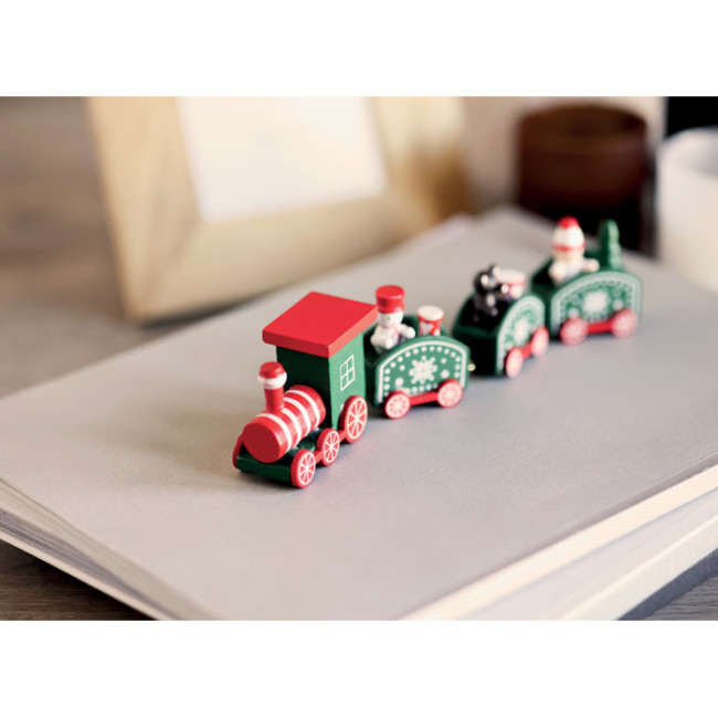 Train de Noël personnalisable en bois Juna 
