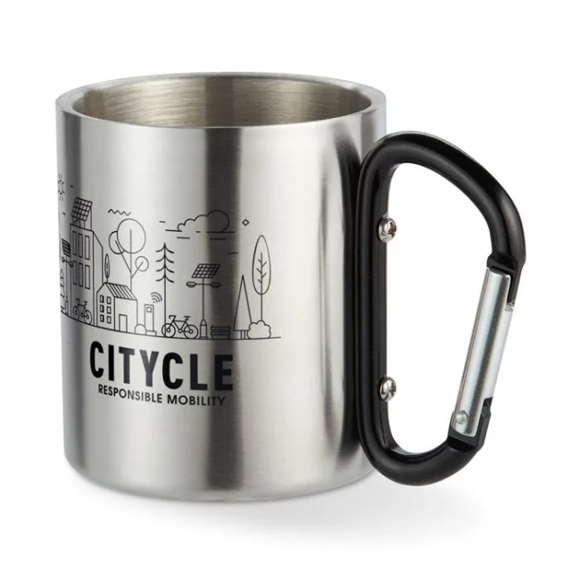Mug en Inox Publicitaire Mousqueton 220 ml 