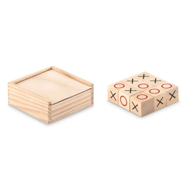 Jeu de Morpion en Bois Personnalisable