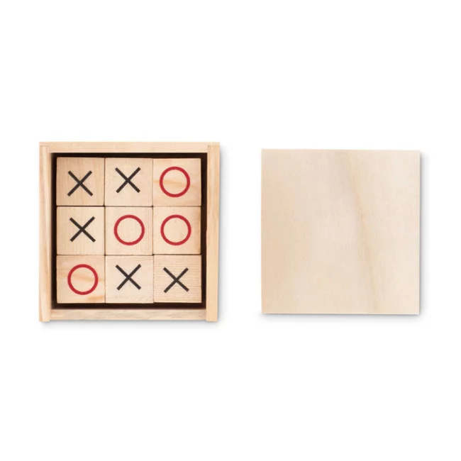 Jeu de Morpion en Bois Personnalisable