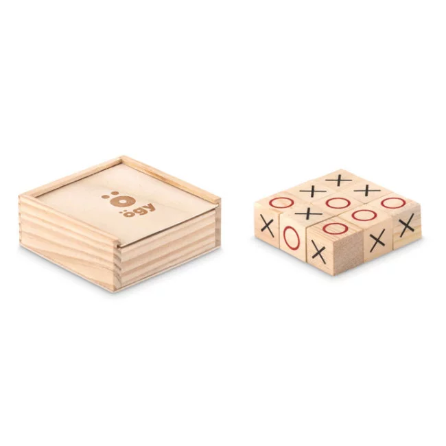 Jeu de Morpion en Bois Personnalisable