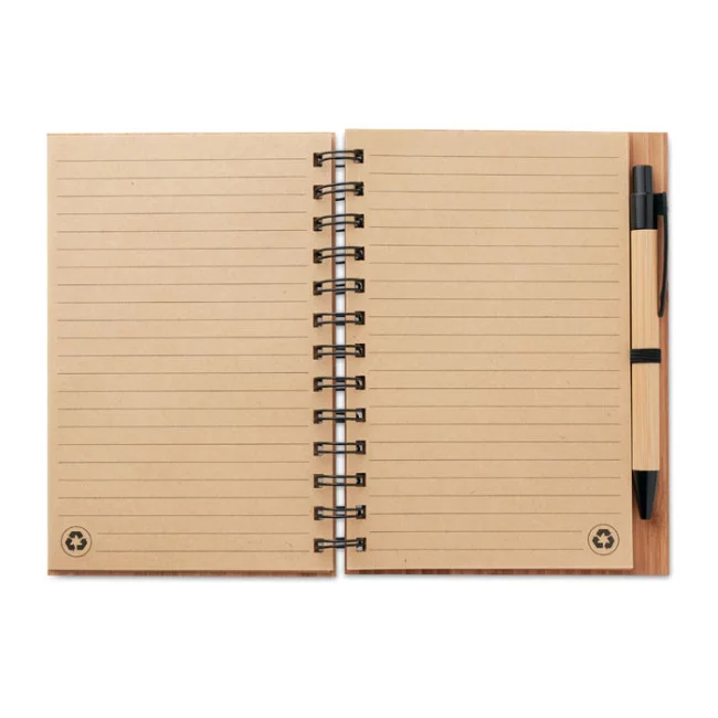 Carnet Publicitaire Spirale en Bambou