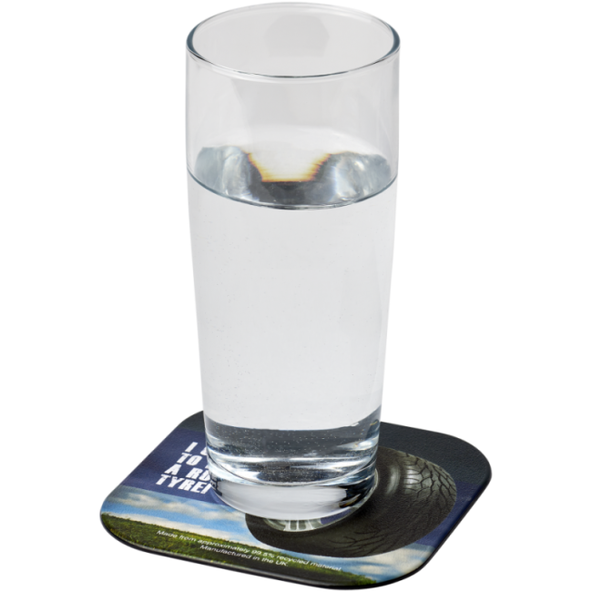 Sous-verre carré en pneu recyclé Brite-Mat® 