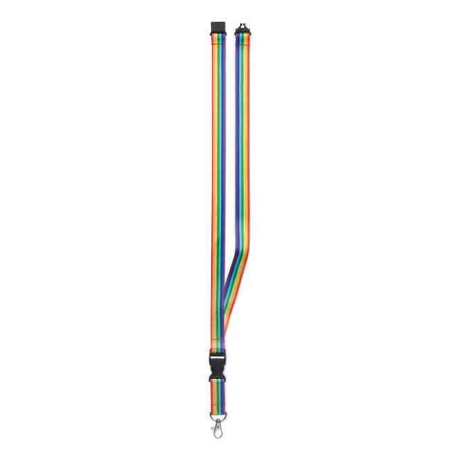 Tour de cou publicitaire en Rpet Bowyard Rainbow 