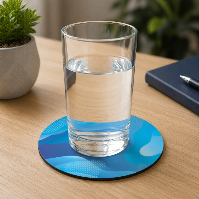 Sous-verre personnalisé rond Brite-Mat® 
