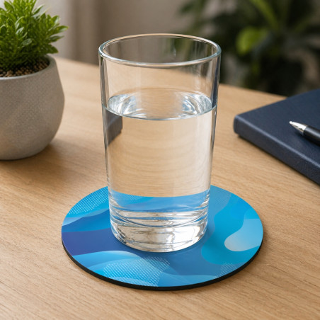 Sous-verre personnalisé rond Brite-Mat® 