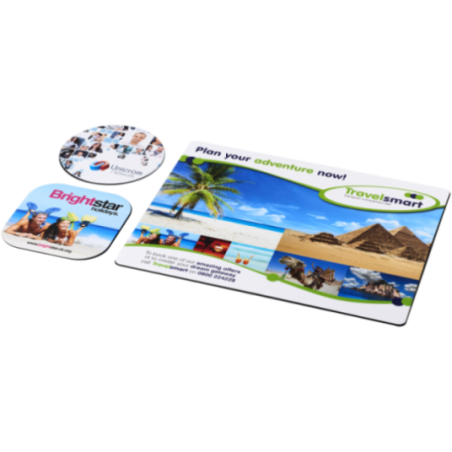 Ensemble de tapis de souris et sous-verre Brite-Mat® 