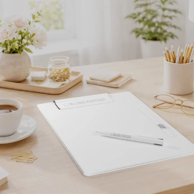Porte-bloc publicitaire A4 avec stylo Clast 