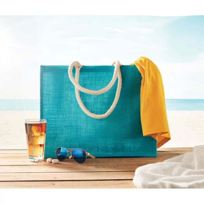 Sac shopping publicitaire en jute Aura 