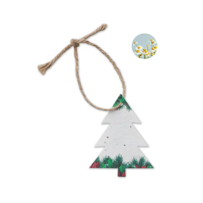 Suspension de Noël en papier semences Treeseed