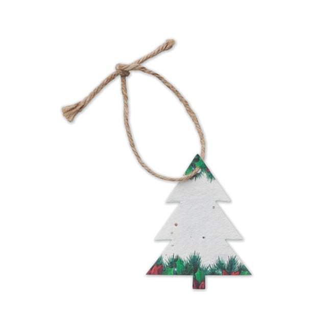 Suspension de Noël en papier semences Treeseed