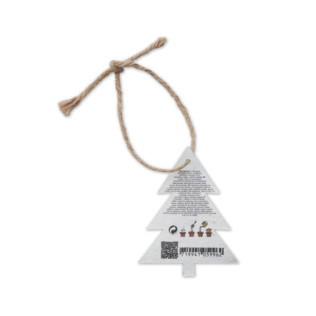 Suspension de Noël en papier semences Treeseed