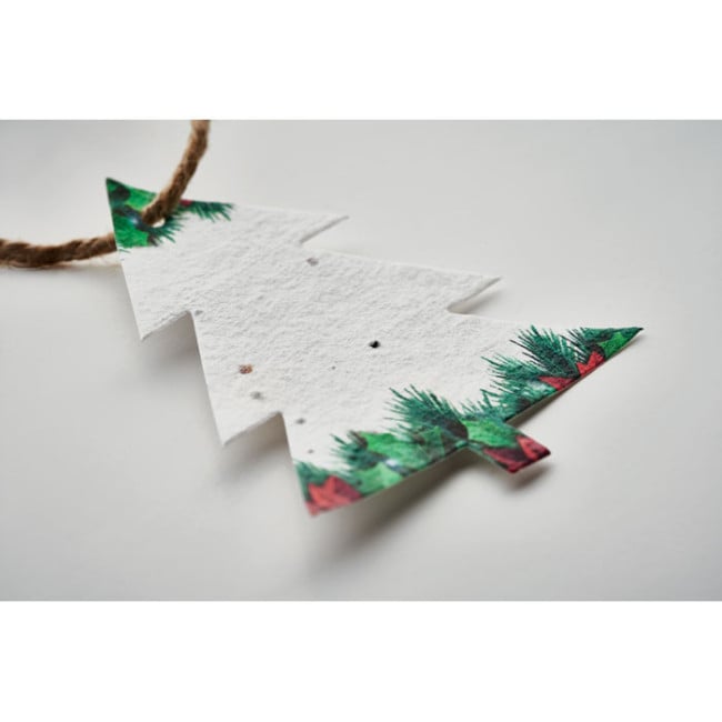 Suspension de Noël en papier semences Treeseed