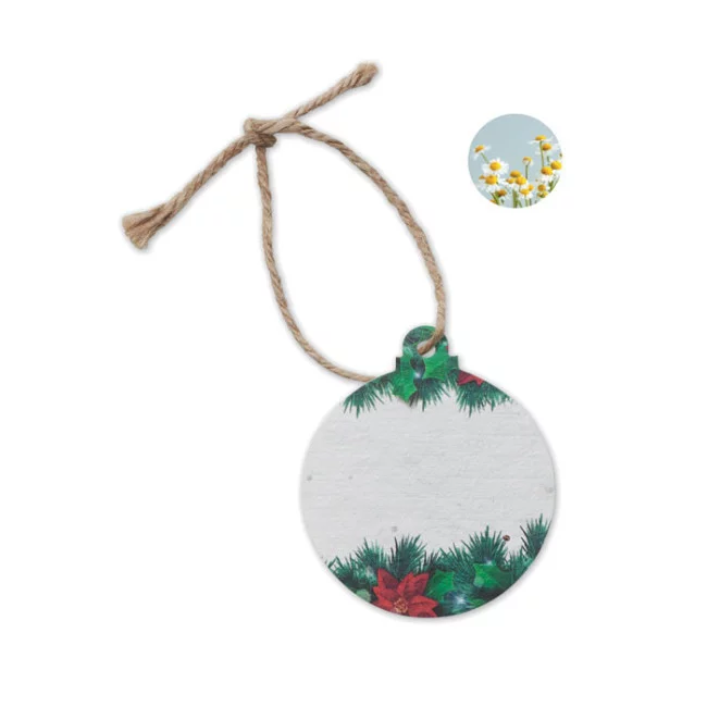 Suspension de Noël en papier semences Bauseed 