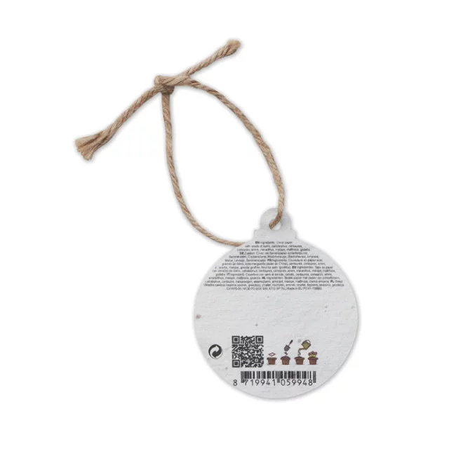 Suspension de Noël en papier semences Bauseed 