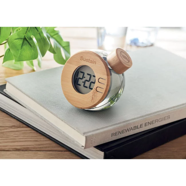 Horloge LCD fonctionnant sans pile Droppy Lux