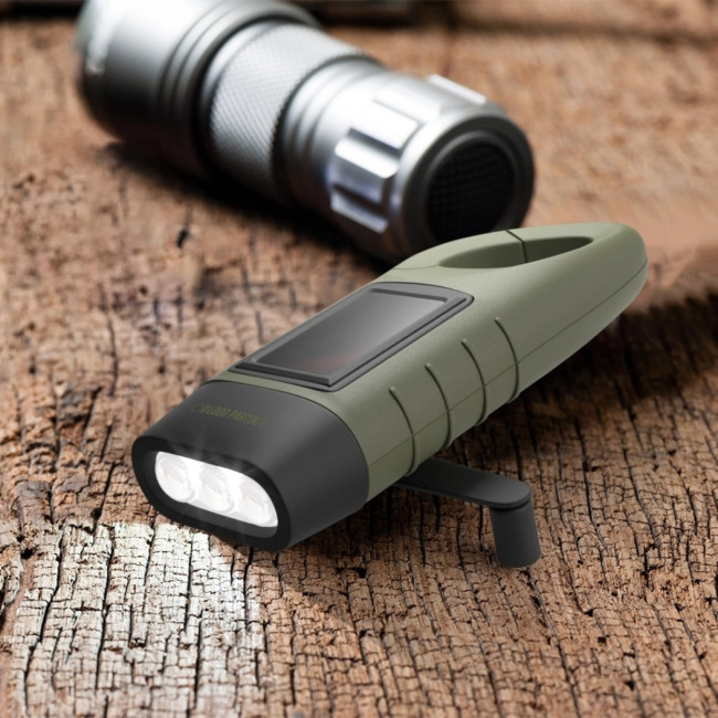 Lampe torche solaire avec dynamo Helios 