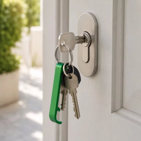 Porte-clés décapsuleur aluminium recyclé OVIKEY 