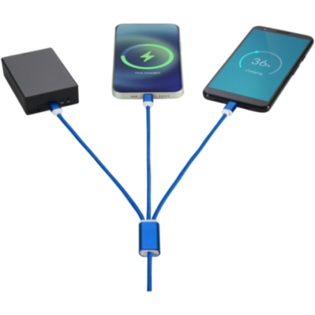 Câble de charge publicitaire 5-en-1 Versatile 