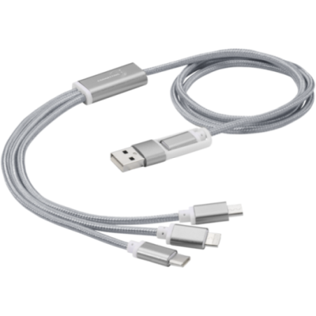 Câble de charge publicitaire 5-en-1 Versatile 