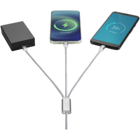 Câble de charge publicitaire 5-en-1 Versatile 