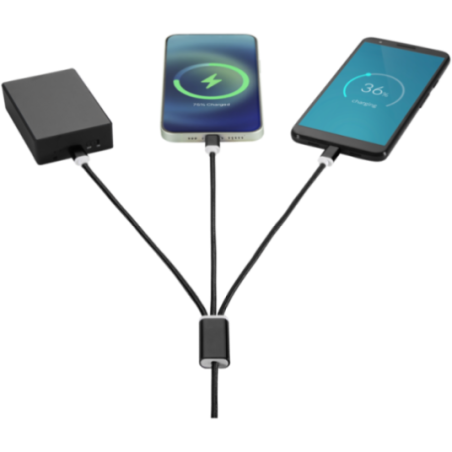 Câble de charge publicitaire 5-en-1 Versatile 