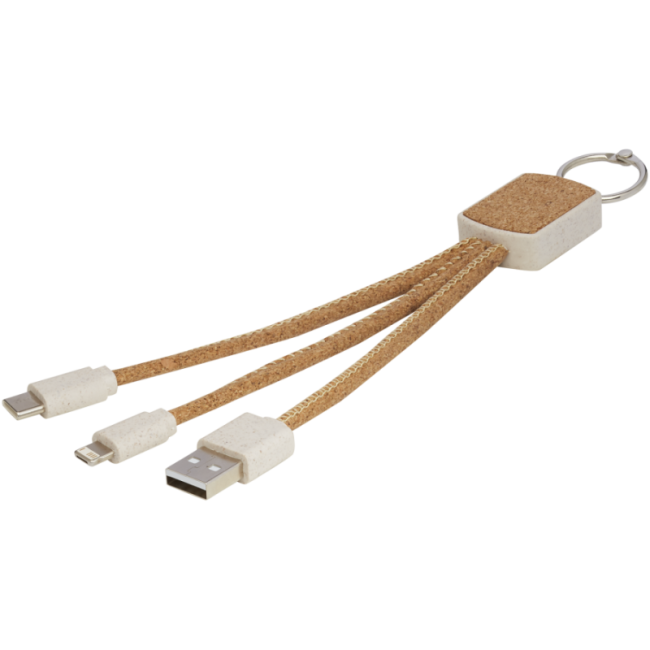 Câble de charge 3-en-1 en paille de blé et liège Bates 