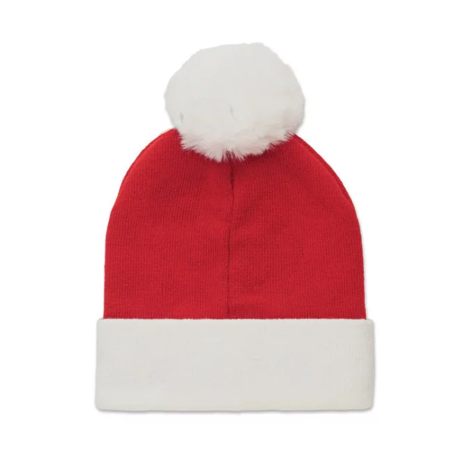 Bonnet de Noël tricoté avec pompon Mensa
