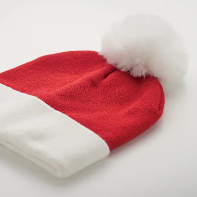 Bonnet de Noël tricoté avec pompon Mensa