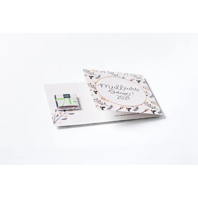 Le petit carré de chocolat - Carte avec carré 4g Carré de chocolat 4 gr avec carte personnalisable Le petit carré de chocolat - Carte avec carré 4g